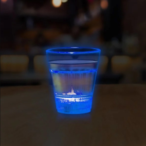 LED Blue 2 oz. Shot Glass