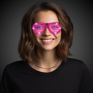 LED Pink Slotted Glasses (1Pcs)