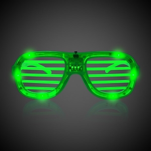 LED Green Slotted Glasses (1Pcs)