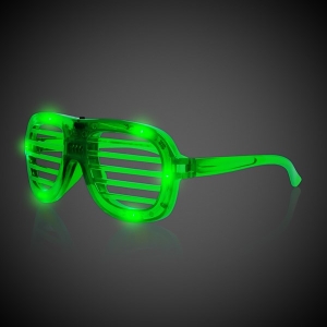 LED Green Slotted Glasses (1Pcs)