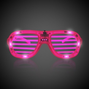 LED Pink Slotted Glasses (1Pcs)