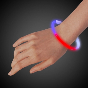 9" Bracelets -Red, White & Blue (50 Pack)