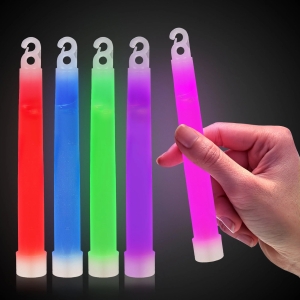 Assorted Color 6" Premium Glow Sticks (Per 25 pack)