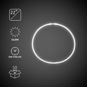 White 22" Glow Necklaces