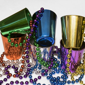 33" Shot Glass Mardi Gras Beads
