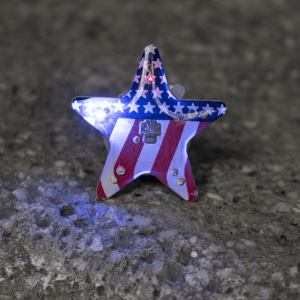 LED Blinky Magnet Pin - American Flag Star