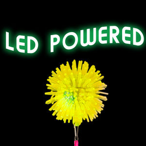 LED Light-Up Pom Pom Necklace - Yellow