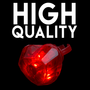 Light Up Jumbo Heart Rings - Red