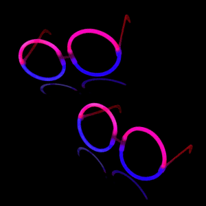 Glow Eyeglasses - Round - Bi Blue/Pink