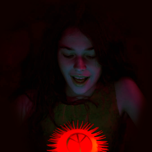 LED Peace Sign Puffer YoYo Ball- Orange