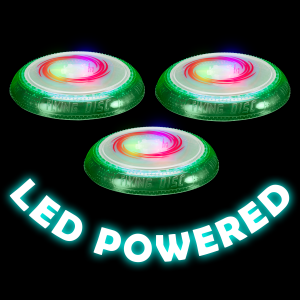 LED Rainbow Flying Disc/Frisbee- Green