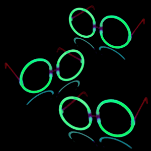 Glow Eyeglasses - Round - Green