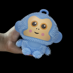 Light-Up Puffer Monkey- Blue