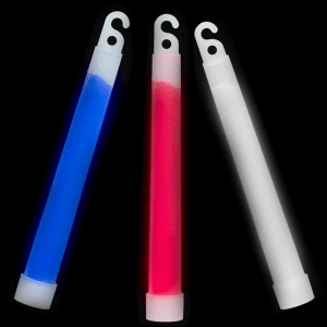 6" Emergency Sticks -Red, White & Blue (36 pack)