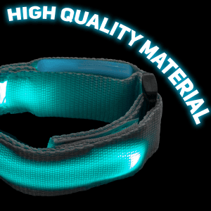 9.5" LED Fabric Bracelet- Blue