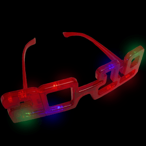 2019 Light-Up LED Glasses- Red