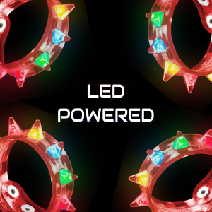 LED Flashing Spike Bracelet - Red