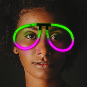 Glow Eyeglasses - Aviator - Bi Pink/Green