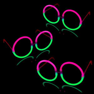 Glow Eyeglasses - Round - Bi Pink/Green