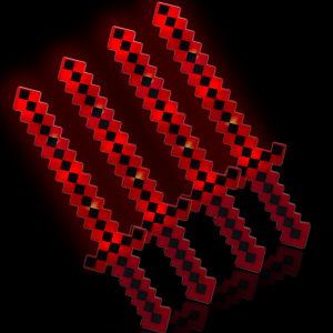 24'' Light Up Pixel Sword (Red & Black)