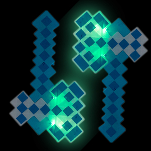 Light Up Pixel Axe (Dark Blue & Light Blue)