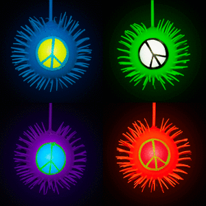 LED Peace Sign Puffer YoYo Balls