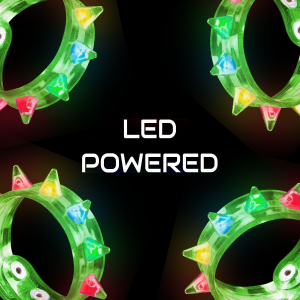 LED Flashing Spike Bracelet - Green