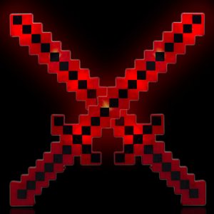 24'' Light Up Pixel Sword (Red & Black)