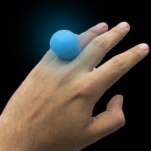 LED Flashing Jelly Ring- Blue