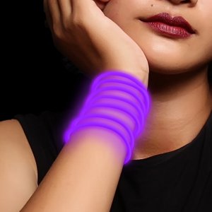 10 Inch Glow Stick Bracelets - Purple