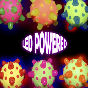 2.5" Light-Up Bouncy Balls with Spikes