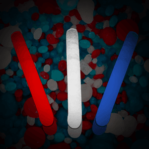 2" Mini Glowsticks -Red, White & Blue (300 Pack)