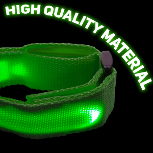 9.5" LED Fabric Bracelet- Green