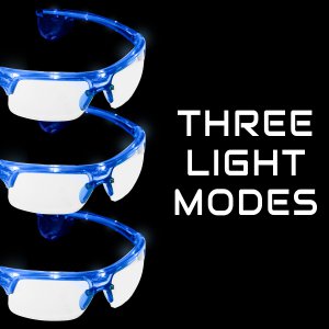 LED Flashing Sports Sunglasses- Blue