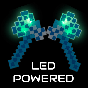 Light Up Pixel Axe (Dark Blue & Light Blue)