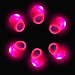 LED Flashing Jelly Ring- Pink
