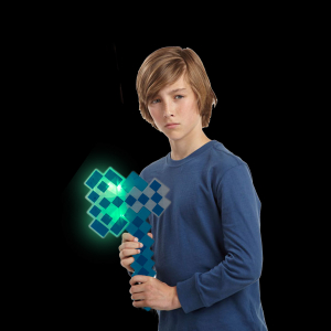 Light Up Pixel Axe (Dark Blue & Light Blue)