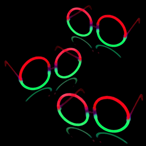 Glow Eyeglasses - Round - Bi Red/Green