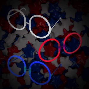 Round Eyeglasses -Red, White & Blue (150 Pack)