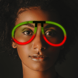 Glow Eyeglasses - Aviator - Bi Red/Green