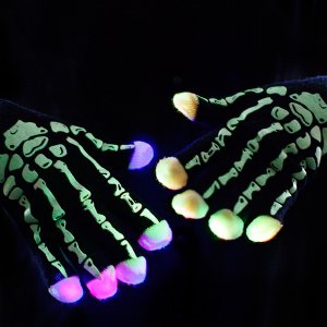 LED Light Up Skeleton Gloves