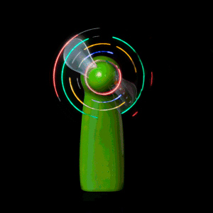 Light-Up Fan Necklace- Green