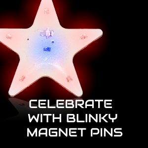 LED Blinky Magnet Pin - Twinkle Star