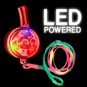 LED Light Up Drum Whistles- Red