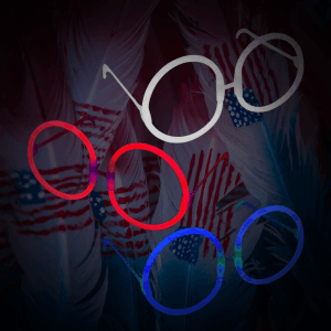 Round Eyeglasses -Red, White & Blue (150 Pack)