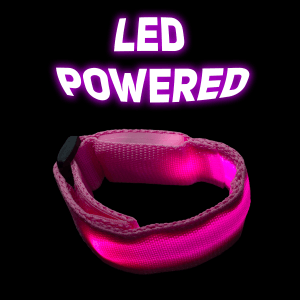 9.5" LED Fabric Bracelet- Pink