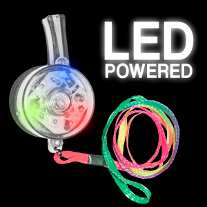 LED Light Up Drum Whistles- Transparent
