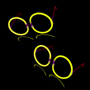 Glow Eyeglasses - Round - Yellow