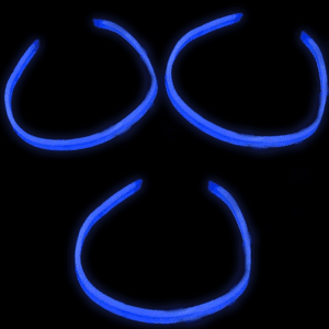 22'' Twister Glowstick Necklaces - Blue