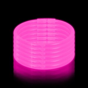 10 Inch Glow Stick Bracelets - Pink